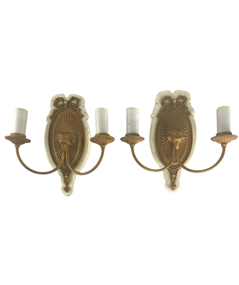 Vintage Charm Gec Rams Head Wall Sconces Add Character To Your Home